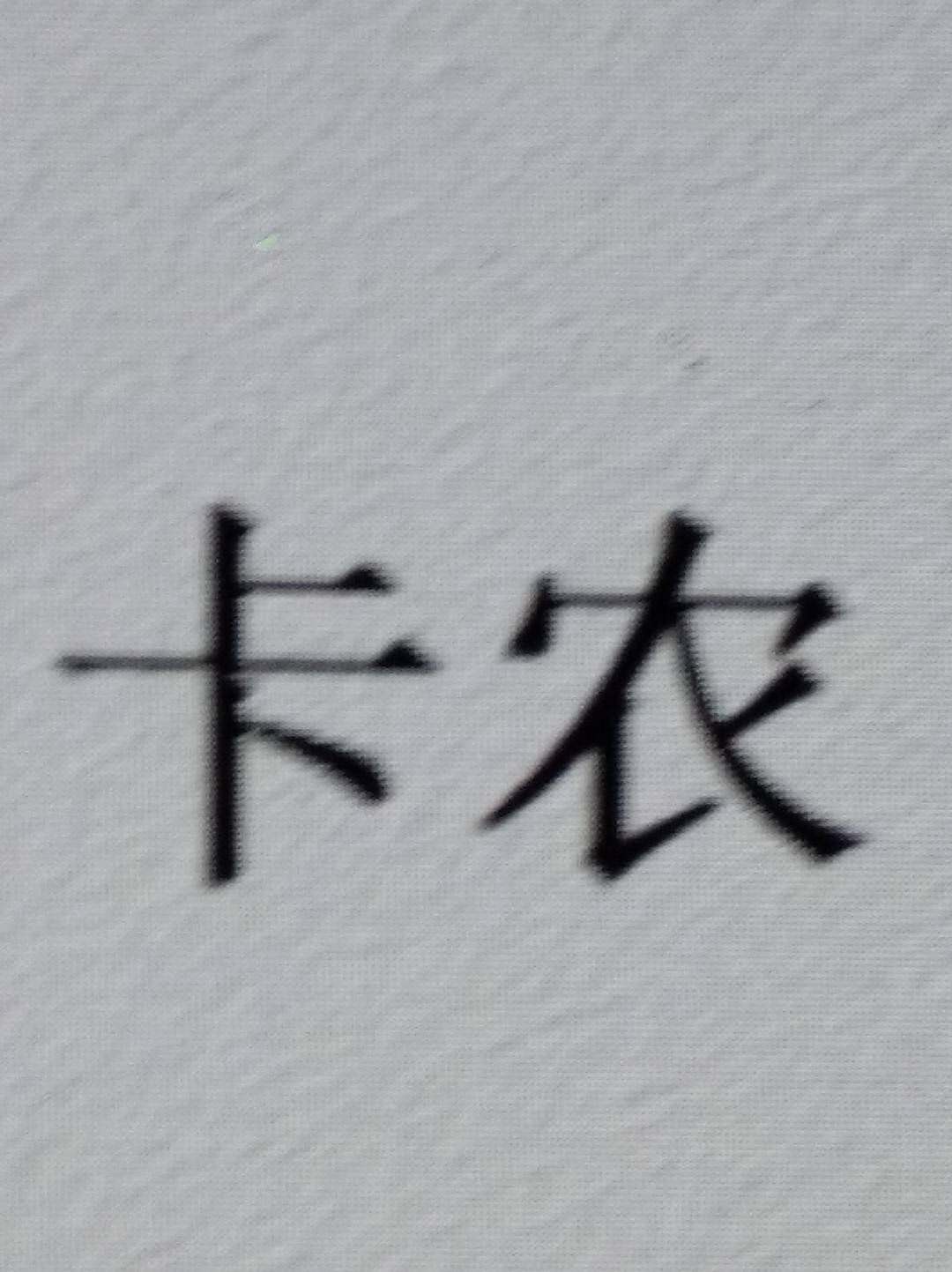 卡農(nóng)（有改動）